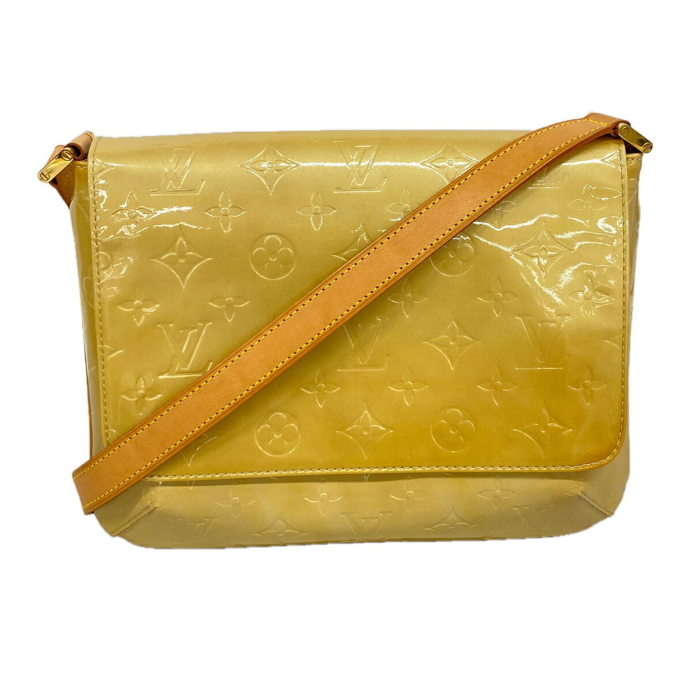 Louis Vuitton Vernis Thompson Street Shoulder Bag M91008 Beige Women's